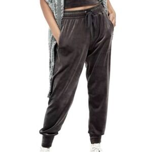 OFFLINE by Aerie Velour Jogger Pants Women's Charcoal Gray L Stretchy Lounge